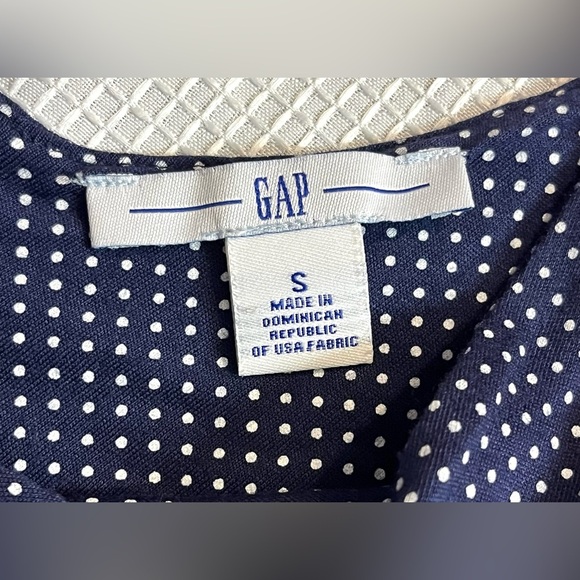 GAP Twist Strap Navy Blue Polka Dot Dress Women’s Size Small - Picture 6 of 10